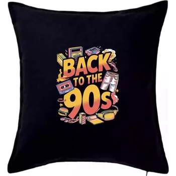 Polštář Back to 90s - vzpomínky - Polštář 50x50 - 50x50 - Pouze potah ( Černá )