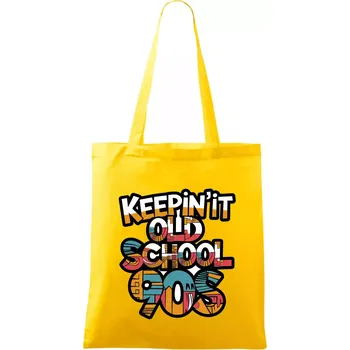 Nákupní taška KEEPIN'IT Old School 90s - Taška bavlněná - 42 x 38 cm ( Žlutá )