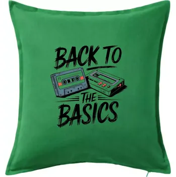 Polštář Back to the basics 90s - Polštář 50x50 - 50x50 - Pouze potah ( Středně zelená )