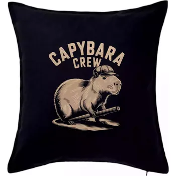 Polštář Capybara crew - Polštář 50x50 - 50x50 - Pouze potah ( Černá )