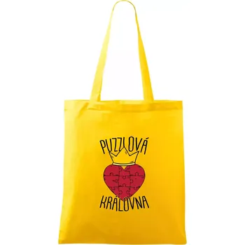 Puzzlová královna - Taška bavlněná - 42 x 38 cm ( Žlutá )