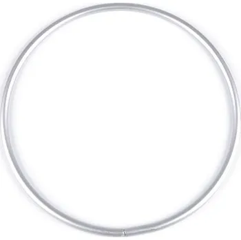 Kovový kruh / ucho na tašku Ø15 cm lehký hliník stříbrná 10 ks