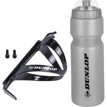 Láhev Láhev na kolo DUNLOP 750ML se stříbrným košíkem