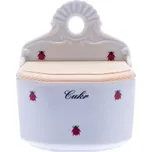 Český porcelán, a.s., Dubí Dóza závěsná s nápisem cukr, 700 ml, porcelán, berušky, Dubí