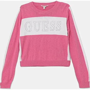 Dívčí svetr Dětský svetr Guess růžová barva, J5YR00 Z3GW0 J5YR00.Z3GW0.9BYA 30X, vel. 122-125