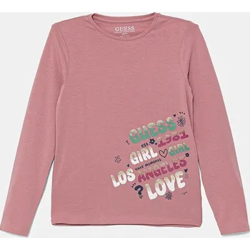 Dětská móda Dětské tričko s dlouhým rukávem Guess K5YI22.K6YW4.9BYA růžová 34X, vel. 113-118