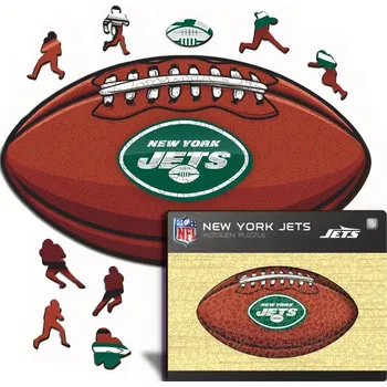 NEW YORK JETS Dřevěné puzzle New York Jets, míč, 150 ks