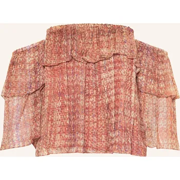 Ba&Sh Dámský Off-Shoulder Top Rush S Volánky, tmavě oranžová...