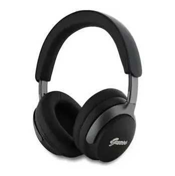 Sluchátka Guess PU Leather Script Logo ANC/ENC Bezdrátová Sluchátka Black