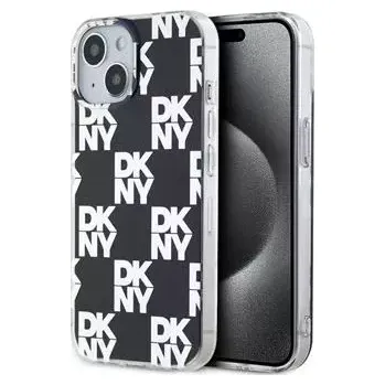 Pouzdro na mobilní telefon DKNY PC/TPU Checkered Pattern Zadní Kryt pro iPhone 15 Black