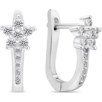 Náušnice Brilio Silver Krásné stříbrné náušnice se zirkony EA1005W + 2 měsíce na vrácení zboží