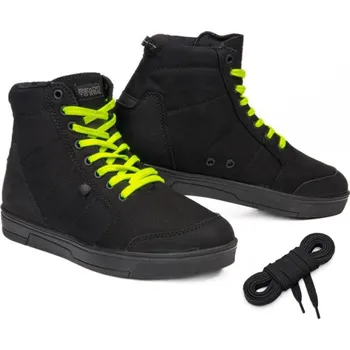 Moto obuv OZONE boty na Motorku Town Black/Fluo Yellow - 48