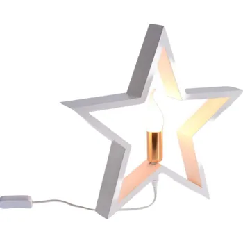 Vánoční dekorace DEKORATIVNÍ HVĚZDA S LED OSVĚTLENÍM 35CM BÍLÁ