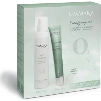 Kosmetická sada Casmara Purifying Set - Odličovač 3v1 150 ml + Okysličující hydratační krém 50 ml Dárková sada
