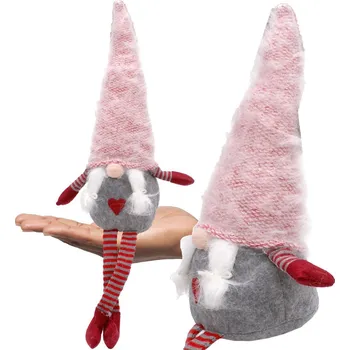 Vánoční dekorace PANÍ SKŘÍTEK S CHLUPATOU ČEPICÍ 45+36CM