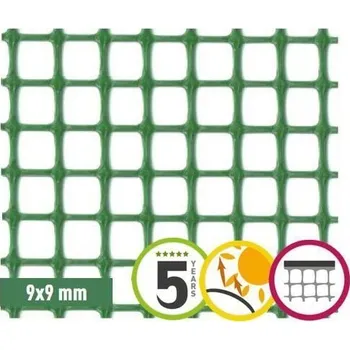 TENAX Plastová síť na plot 9 x 9 mm QUADRA 10 (0,5x30m) | cena za m²