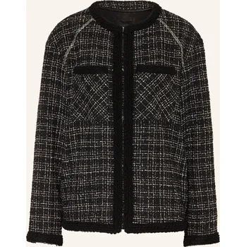 Dámský blejzr Boss Dámská Bunda Hranatého Střihu Jiniana Z Tvídu, černá /...