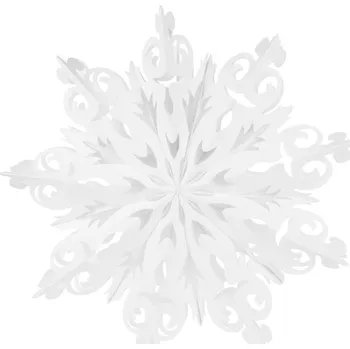 Vánoční dekorace SASKA CHRISTMAS PAPÍROVÁ DEKORACE VLOČKA PR. 64 CM BÍLÁ