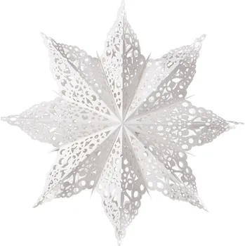 Vánoční dekorace SASKA GARDEN Papírová dekorace VLOČKA prům. 64 CM BÍLÁ DELUXE 64 x 27 x 64 cm bílá