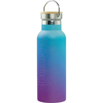 Svačinový box Baagl Termoláhev s bambusovým víčkem Gradient modro-fialová, 500 ml