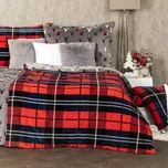 4Home Povlečení mikroflanel Kostka červená, 160 x 200 cm, 70 x 80 cm 96825357