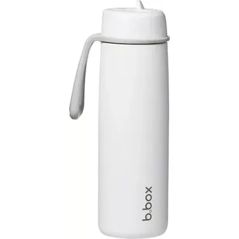 b.box Nerezová termolahev s brčkem 690 ml - White Out (0928)