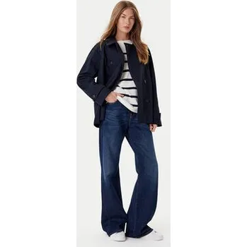 Dámský kabát Tommy Hilfiger Trenčkot WW0WW45618 Tmavomodrá Regular Fit 36