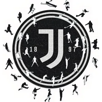 JUVENTUS FC Dřevěné puzzle Juventus FC, znak klubu, 150 ks