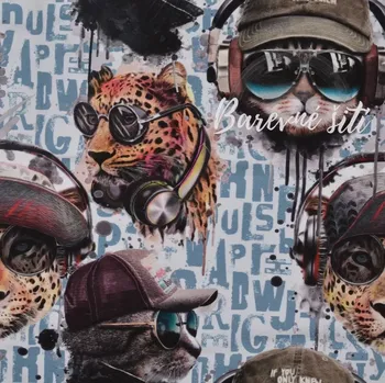 Teplákovina, Music animals (E) z 4,5m (Luxusní vzory z Turecka)