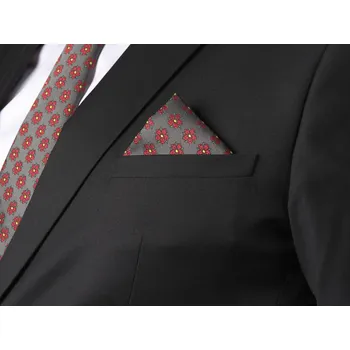 Pánské sako HEDVA ČESKÝ BROKÁT Kapesníček PESh 400 ROŽMBERSKÁ RŮŽE šedá KRB