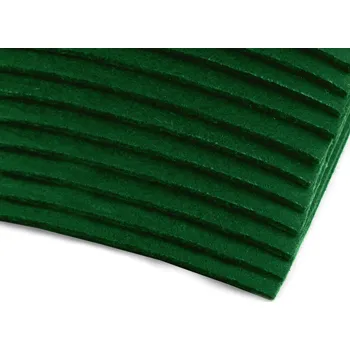 Jehla na filcování Látková dekorativní plsť / filc 20x30 cm zelená tmavá 12 ks