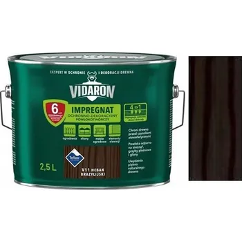 Olej na dřevo Sniezka VIDARON IMPREGNAT slabovrstvá lazura na dřevo (2,5L) odstín: V11 - Eben brazilský