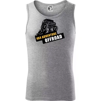 4x4 adventure offroad - Tílko pánské Core - 2XL ( Tmavě šedý melír )