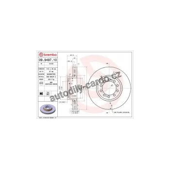 Brzdový kotouč Brzdový kotouč BREMBO 09.9497.10