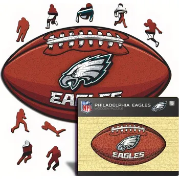 PHILADELPHIA EAGLES Dřevěné puzzle Philadelphia Eagles, míč, 150 ks