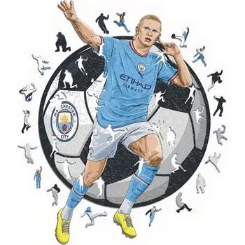 MANCHESTER CITY FC Dřevěné puzzle Erling Haaland 270 ks