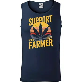 Marihuana - Support local farmer - Tílko pánské Core - S ( Námořní modrá (velmi tmavá - téměř černá) )