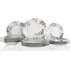 Talíř Banquet Beauty jídelní porcelánová sada 18 ks bílá/kytky