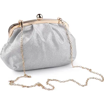 Kabelka - psaníčko s glitry stříbrná 1 ks