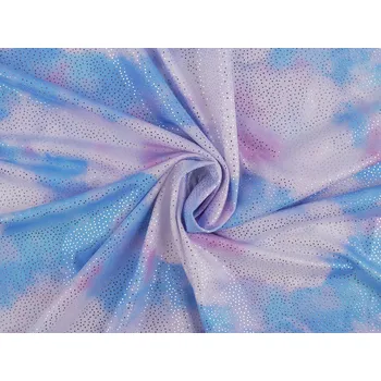 Plavkovina stříbrný efekt modrá světlá 1 m