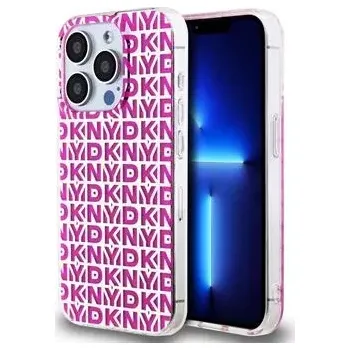 Pouzdro na mobilní telefon DKNY PC/TPU Repeat Pattern Zadní Kryt pro iPhone 15 Pro Max Pink