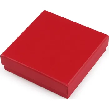 Krabička na šperky 11x11 cm červená 12 ks