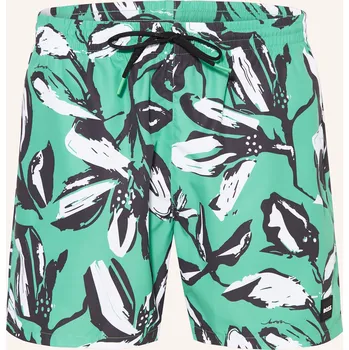 Pánské plavky Boss Pánské Koupací Šortky Piranha, zelená / bílá / černá, 52/L