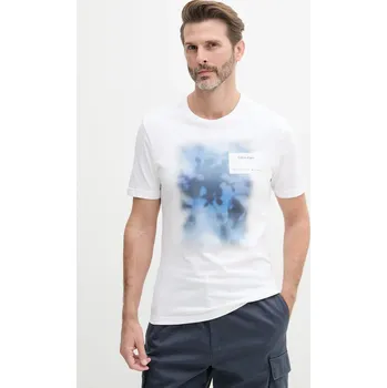 Pánské tričko Bavlněné tričko Calvin Klein K10K114157 bílá 00X, vel. M