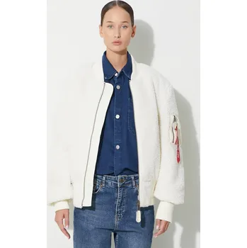 Pánská bunda Bomber bunda Alpha Industries Ma-1 Teddy, M, béžová, 01X