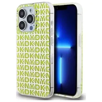 Pouzdro na mobilní telefon DKNY PC/TPU Repeat Pattern Zadní Kryt pro iPhone 15 Pro Max Yellow