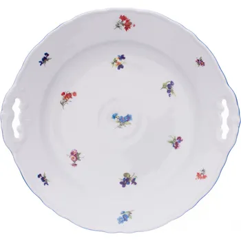 Talíř Český porcelán, a.s., Dubí Talíř koláčový, 28 cm, rakouská házenka, porcelán Dubí