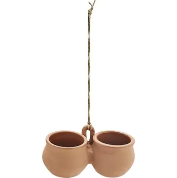 Květináč Závěsný obal na květináč Madam Stoltz 24 x 12 x 13,5 cm 29908NA oranžová 28X