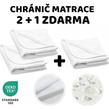 Chránič matrace Chránič matrace do postýlky BASIC 2+1, 120x60cm, nepromokavý - bílý