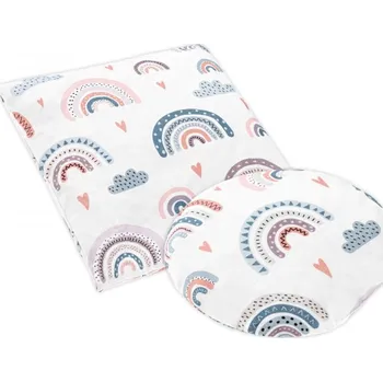 Polštář Velký a malý nahřívací polštářek termofor s třešňovými pecičkami - Duha